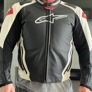 Alpinestars GP-PRO Black and White riding Jacket